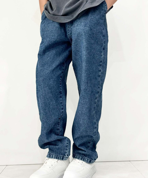 SHISKY(シスキー)の「ケミカルウォッシュ デニム リラックスパンツ(デニムパンツ・キッズ・ブラック/ブルー・160/150/140/130/120/110)」の8枚目の写真