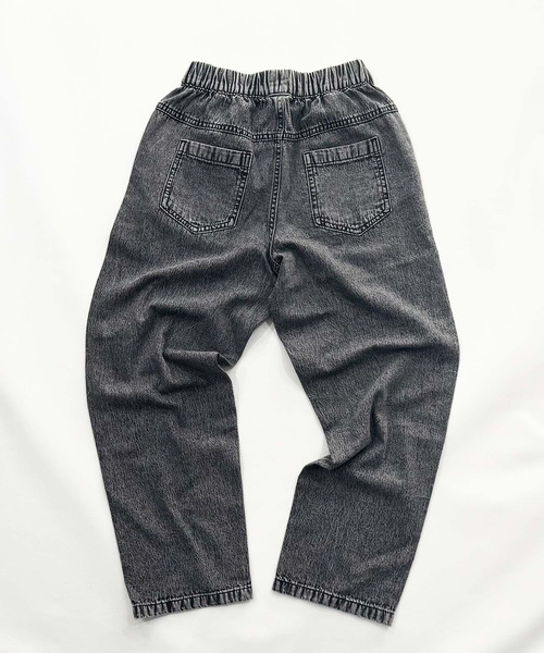 SHISKY(シスキー)の「ケミカルウォッシュ デニム リラックスパンツ(デニムパンツ・キッズ・ブラック/ブルー・160/150/140/130/120/110)」の10枚目の写真