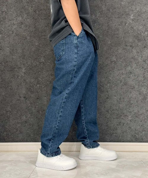 SHISKY(シスキー)の「ケミカルウォッシュ デニム リラックスパンツ(デニムパンツ・キッズ・ブラック/ブルー・160/150/140/130/120/110)」の15枚目の写真