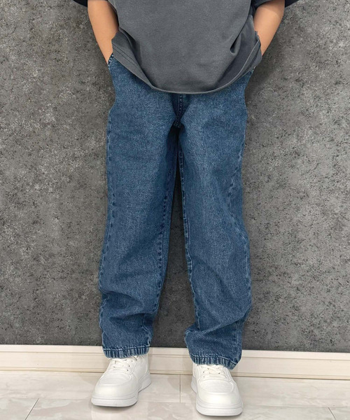 SHISKY(シスキー)の「ケミカルウォッシュ デニム リラックスパンツ(デニムパンツ・キッズ・ブラック/ブルー・160/150/140/130/120/110)」の18枚目の写真