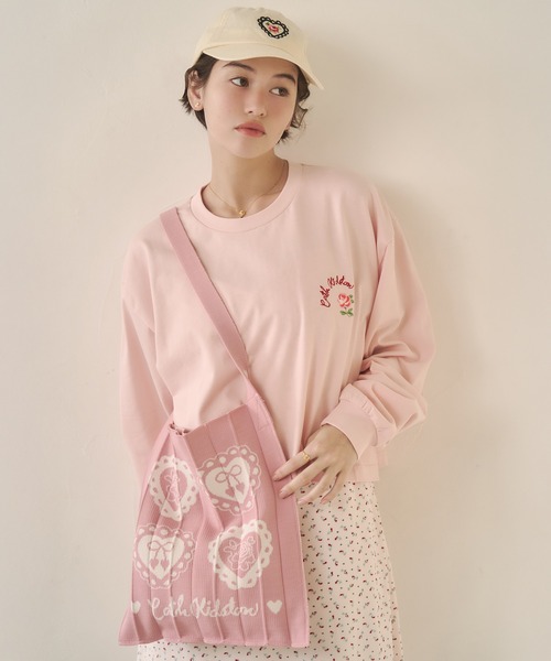 Cath Kidston（キャスキッドソン）の「CK×KNT365 Knitty（ショルダーバッグ・レディース・ピンク/ネイビー/レッド・FREE）」の5枚目の写真