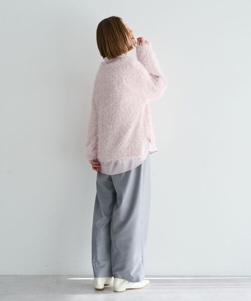 YECCA VECCA(イェッカヴェッカ)の「ラメ混シャギーニット(ニット/セーター・レディース・アイボリー/ピンク/ライトグレー・FREE)」の15枚目の写真