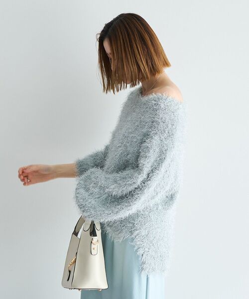 YECCA VECCA(イェッカヴェッカ)の「ラメ混シャギーニット(ニット/セーター・レディース・アイボリー/ピンク/ライトグレー・FREE)」の20枚目の写真