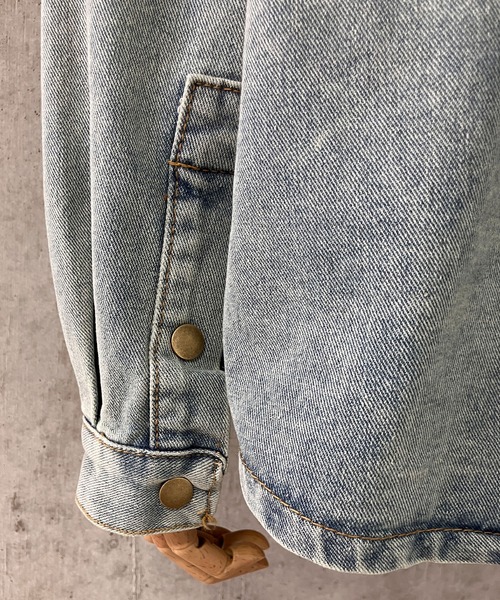 meJane（ミージェーン）の「スタッズディテール ウォッシュデニムシャツ（シャツ/ブラウス・レディース・ブルー・L/M）」の20枚目の写真
