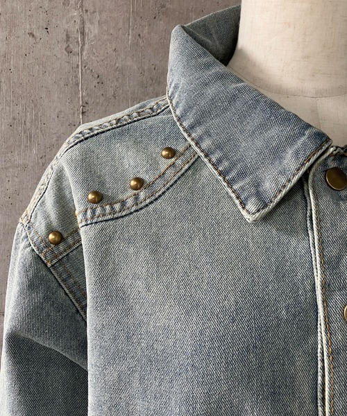 meJane（ミージェーン）の「スタッズディテール ウォッシュデニムシャツ（シャツ/ブラウス・レディース・ブルー・L/M）」の16枚目の写真