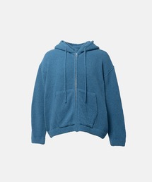 WOOL TERRY KNIT ZIP HOODIE