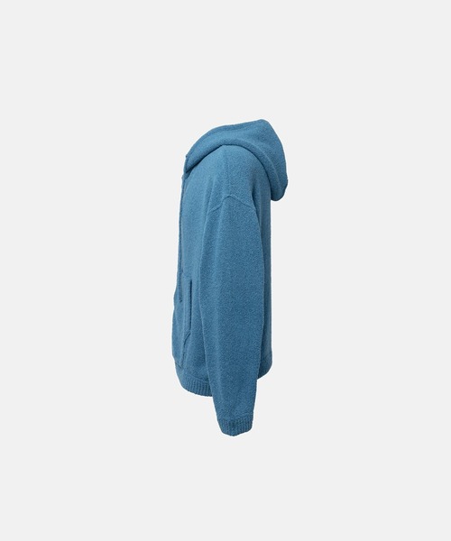 SimplyComplicated(シンプリーコンプリケイテッド)の「WOOL TERRY KNIT ZIP HOODIE(パーカー・メンズ・ブルー・2/1)」の2枚目の写真