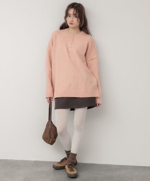 HEILIS(ヘイリス)の「フェイクウールミニスカート / ブラックブ ラウン 台形 スカート ミニ丈 ボトムス デート クリスマス 女子会 忘年会 黒 茶色 ガーリー カジュアル トレンド ウール 保温 秋服 冬服 ウエストゴム フリーサイズ ファスナー(スカート・レディース・ブラック/ブラウン・FREE)」の21枚目の写真