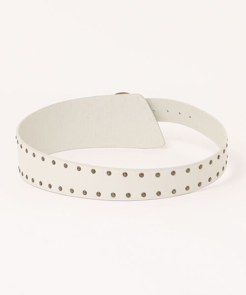 BARELY BLUE（ベアリーブルー）の「【 BARELY BLUE / ベアリーブルー 】 ワイド スタッズ ベルト（ベルト・レディース・ブラック/ホワイト/ブラウン・FREE）」の4枚目の写真