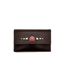 NO MAS（ノーマス）の「STONE STUD CASE vol.1(DARK BROWN)（札入れ/マネークリップ）」