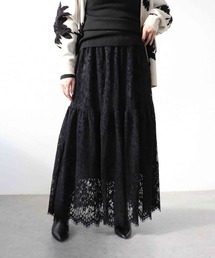 Three Four Time | 起毛レースギャザースカート(スカート)