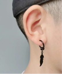 WARAIJOGO（ワライジョウゴ）の「リーフ ピアス ユニセックス 韓国 Y2K ロック(BDS)（ピアス（両耳用））」