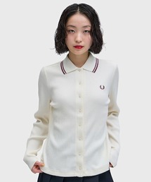 FRED PERRY(�t���b�h�y���[)��Button Through Rib Polo Shirt�^�{�^���X���[���u�|���V���c(�|���V���c)