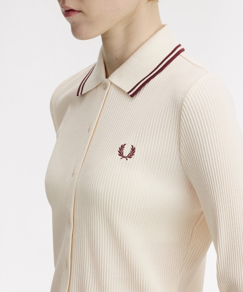FRED PERRY（フレッドペリー）の「Button Through Rib Polo Shirt