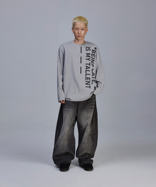 SCALLYWAG（スカリーワグ）の「BLIMT レタリングロングスリーブ[グレー]（Tシャツ/カットソー・レディース・その他・M/L）」の8枚目の写真