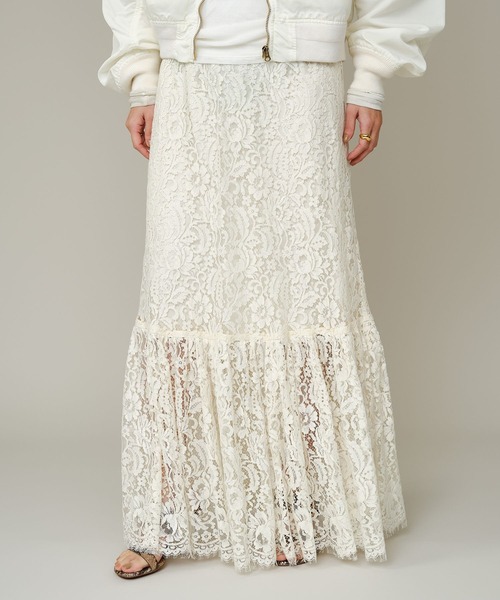 Chaos(カオス)の「Chaos(カオス)/ ソワーズレーススカート(スカート・レディース・ホワイト系・FREE)」の1枚目の写真