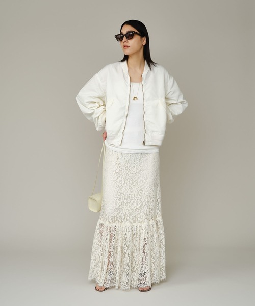 Chaos(カオス)の「Chaos(カオス)/ ソワーズレーススカート(スカート・レディース・ホワイト系・FREE)」の5枚目の写真