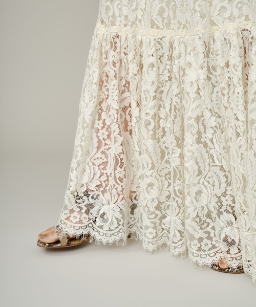 Chaos(カオス)の「Chaos(カオス)/ ソワーズレーススカート(スカート・レディース・ホワイト系・FREE)」の3枚目の写真