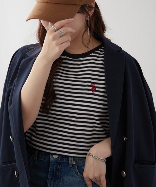 U.S. POLO ASSN.(ユーエスポロアッスン)の「【U.S. POLO ASSN. ×RMAF】スムースTシャツ(Tシャツ/カットソー・レディース・スミクロ/ネイビー/イエロー/オートミール/オフホワイト/その他12/ブラウン/ピンク/ブラック・FREE)」の9枚目の写真
