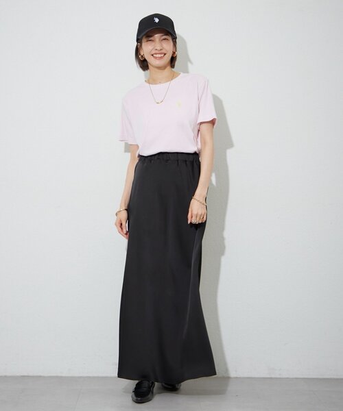 U.S. POLO ASSN.(ユーエスポロアッスン)の「【U.S. POLO ASSN. ×RMAF】スムースTシャツ(Tシャツ/カットソー・レディース・スミクロ/ネイビー/イエロー/オートミール/オフホワイト/その他12/ブラウン/ピンク/ブラック・FREE)」の21枚目の写真