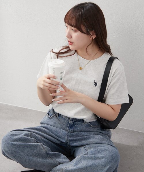 U.S. POLO ASSN.(ユーエスポロアッスン)の「【U.S. POLO ASSN. ×RMAF】スムースTシャツ(Tシャツ/カットソー・レディース・スミクロ/ネイビー/イエロー/オートミール/オフホワイト/その他12/ブラウン/ピンク/ブラック・FREE)」の17枚目の写真
