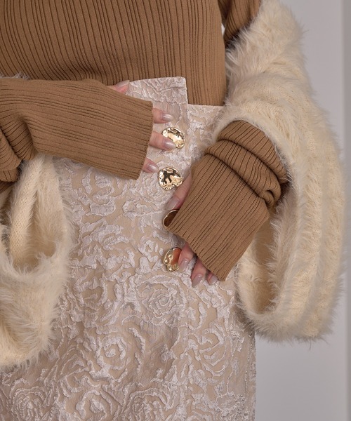 mideal（マイディール）の「jacquard skirt / ジャガードスカート（スカート・レディース・アイボリー/ブラック・FREE）」の8枚目の写真