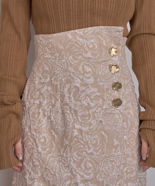 mideal（マイディール）の「jacquard skirt / ジャガードスカート（スカート・レディース・アイボリー/ブラック・FREE）」の9枚目の写真