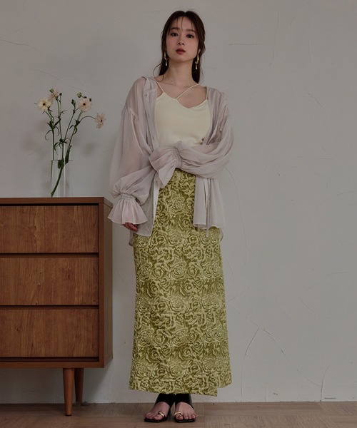 mideal（マイディール）の「jacquard skirt / ジャガードスカート（スカート・レディース・アイボリー/ブラック/グリーン・FREE）」の22枚目の写真