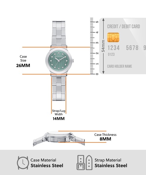 MICHAEL KORS(マイケルコース)の「マイケル・コース 腕時計 レディース アナログ ステンレス MK7569(アナログ腕時計・レディース・シルバー・FREE)」の5枚目の写真