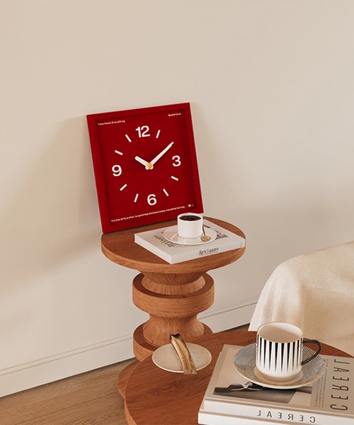 IRADOWL（アイラドール）の「【アイラドール room】カラースクエア時計（掛け時計・レディース・グリーン/ブラウン/レッド・FREE）」の4枚目の写真