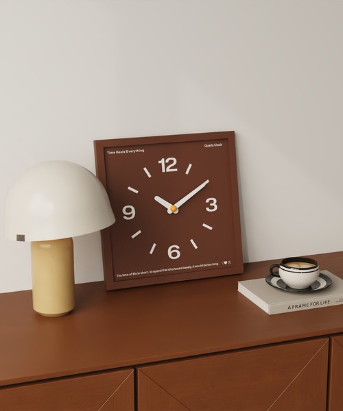 IRADOWL（アイラドール）の「【アイラドール room】カラースクエア時計（掛け時計・レディース・グリーン/ブラウン/レッド・FREE）」の8枚目の写真