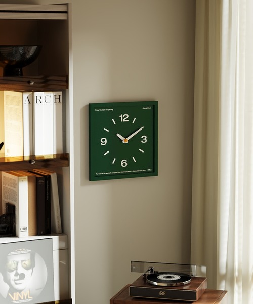 IRADOWL（アイラドール）の「【アイラドール room】カラースクエア時計（掛け時計・レディース・グリーン/ブラウン/レッド・FREE）」の13枚目の写真