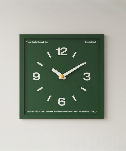 IRADOWL（アイラドール）の「【アイラドール room】カラースクエア時計（掛け時計・レディース・グリーン/ブラウン/レッド・FREE）」の14枚目の写真