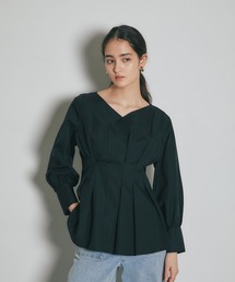 FLARE HEM PLEATED SHIRT