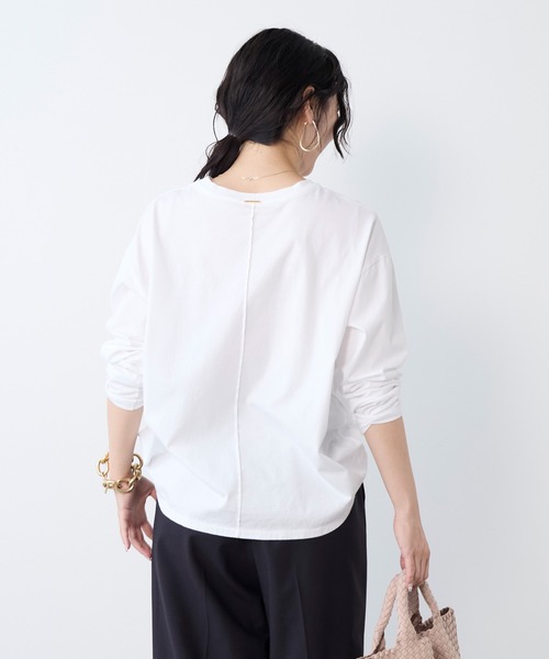 MICA&DEAL(マイカ&ディール)の「"SUNDAY Club"ロゴロングTシャツ(Tシャツ/カットソー・レディース・ネイビー/ブルーグレー/ホワイト・FREE)」の14枚目の写真