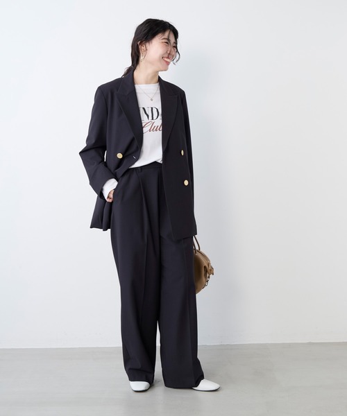 MICA&DEAL(マイカ&ディール)の「"SUNDAY Club"ロゴロングTシャツ(Tシャツ/カットソー・レディース・ネイビー/ブルーグレー/ホワイト・FREE)」の18枚目の写真