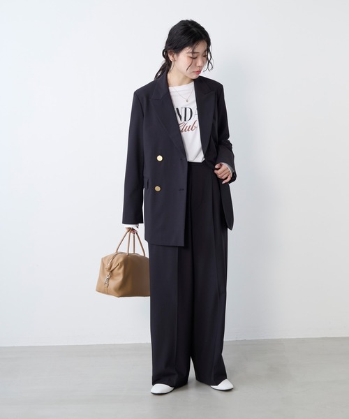 MICA&DEAL(マイカ&ディール)の「"SUNDAY Club"ロゴロングTシャツ(Tシャツ/カットソー・レディース・ネイビー/ブルーグレー/ホワイト・FREE)」の19枚目の写真