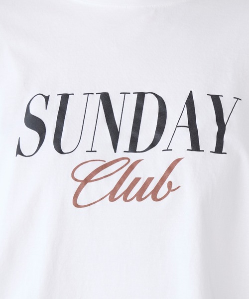 MICA&DEAL(マイカ&ディール)の「"SUNDAY Club"ロゴロングTシャツ(Tシャツ/カットソー・レディース・ネイビー/ブルーグレー/ホワイト・FREE)」の21枚目の写真