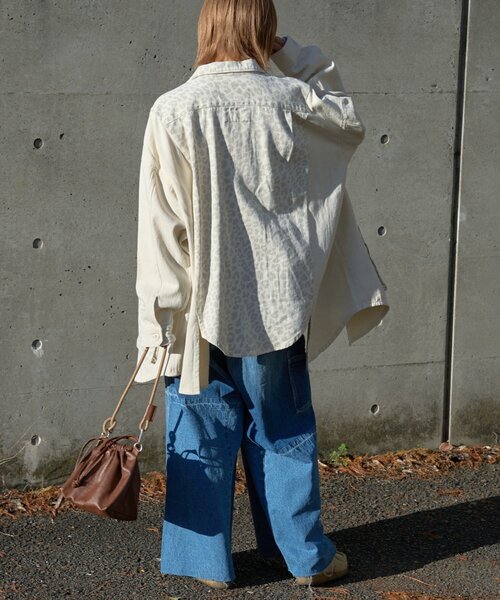 etsinta（エシンタ）の「【etsinta/エシンタ】リメイク切り替えジャケット（ミリタリージャケット・レディース・アイボリー/ベージュ・ONE SIZE）」の9枚目の写真