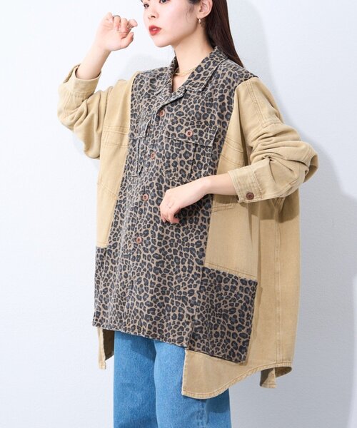 etsinta（エシンタ）の「【etsinta/エシンタ】リメイク切り替えジャケット（ミリタリージャケット・レディース・アイボリー/ベージュ・ONE SIZE）」の15枚目の写真