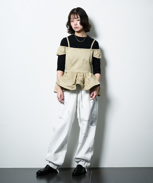 TANAKA(タナカ)の「TANAKA 別注 スウェットパンツ(スウェットパンツ・レディース・ホワイト/ブラック・XX-LARGE/MEDIUM)」の8枚目の写真