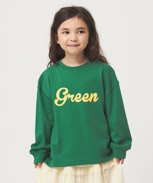[TITICACA]ロンＴ カットソー長袖Tシャツ 緑色 シンプル LサイズOK titicaca - [TITICACA]ロンT カットソー長袖Tシャツ 緑色 シンプル L