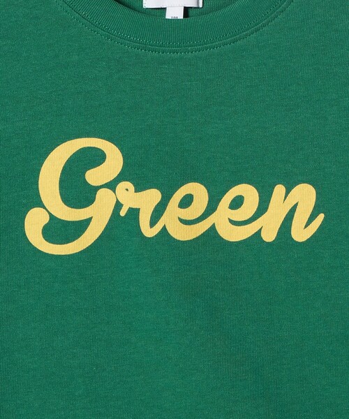 グリーン 長袖カットソー グラフィックプリント セール】GREENロゴ ロングTシャツ / キッズ 100cm-160cm（Tシャツ