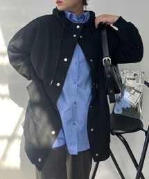 ○ビッグシルエット ダブルポケットロング丈パーカー【UNISEX ITEM】