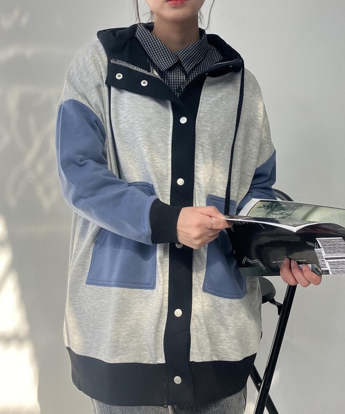 AS KNOW AS plus(アズノゥアズプラス)の「○ビッグシルエット ダブルポケットロング丈パーカー【UNISEX ITEM】(パーカー・レディース・アイボリー系/ブラック/ブラック系/オートミール・FREE)」の5枚目の写真