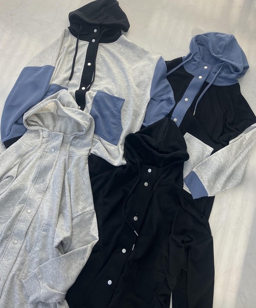 AS KNOW AS plus(アズノゥアズプラス)の「○ビッグシルエット ダブルポケットロング丈パーカー【UNISEX ITEM】(パーカー・レディース・アイボリー系/ブラック/ブラック系/オートミール・FREE)」の15枚目の写真