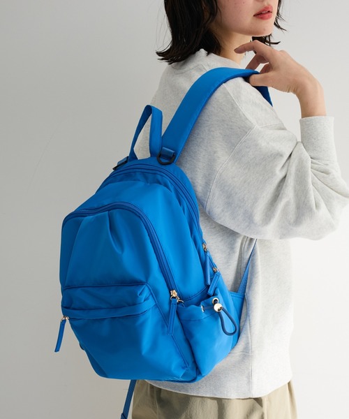 Green　Parks（グリーンパークス）の「【10ポケBag】収納アドバイザー監修2層リュック（バックパック/リュック・レディース・ベージュ/ブラック/グレー/ブルー・FREE）」の4枚目の写真