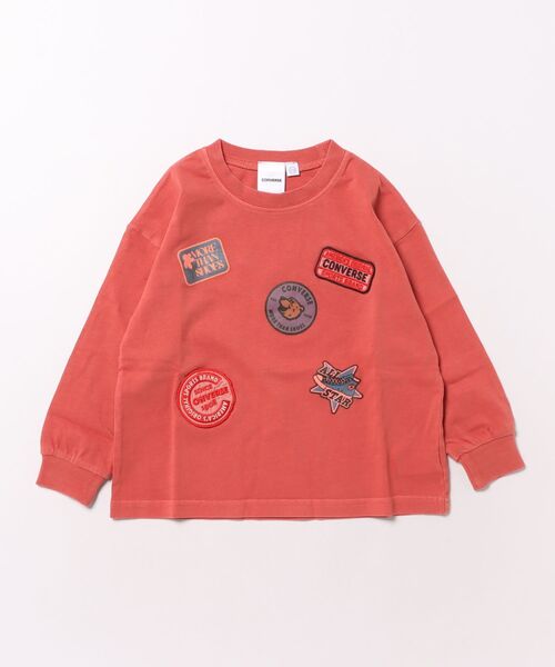 CONVERSE（コンバース）の「CONVERSE/コンバース　ワッペン付き 製品染め加工Ｔシャツ（Tシャツ/カットソー・キッズ・レッド/ブルー・110cm/120cm/130cm）」の5枚目の写真