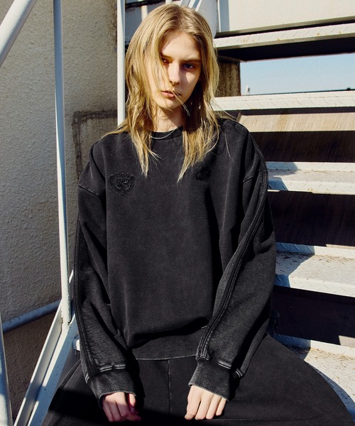 ROCHEM（ローシェン）の「サイドラインショート丈ゲームスウェット（スウェット・メンズ・グレー/ブラック系/ブラック・L/M/S/XS）」の2枚目の写真