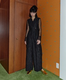 ANDRESD（アンドレスド）の「ボンディングレースオールインワンドレス   bonding lace all-in-one dress（パンツドレス）」